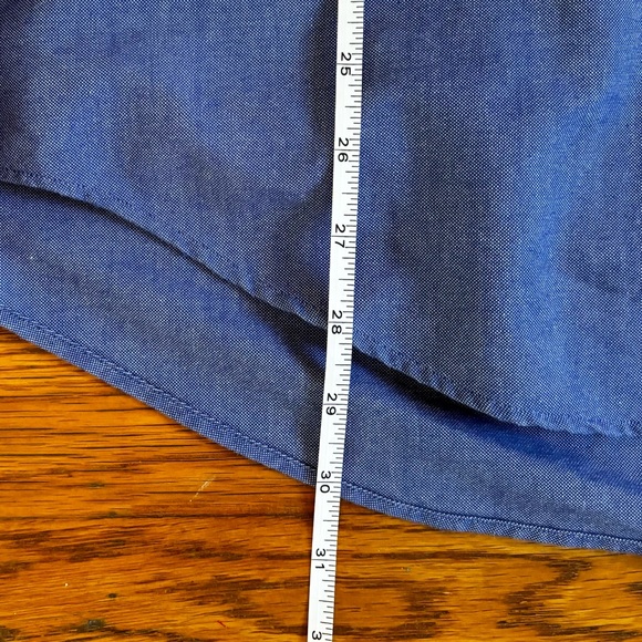 Jeep Dodge Crysler Lands End Oxford Hyde Park Blue‎ Button Down Shirt XL 17-17.5 - Picture 6 of 7